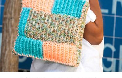 free-easy-crochet-ribbed-project-bag