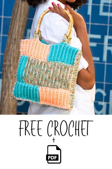 free-easy-crochet-ribbed-project-bag